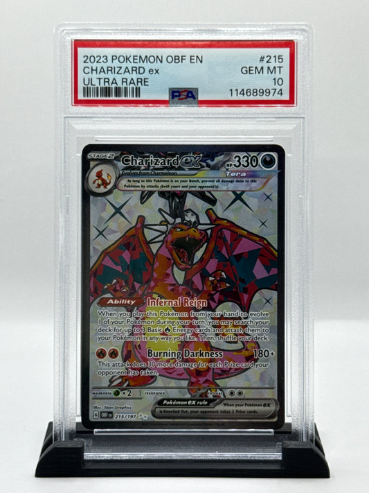 PSA 10 2023 Pokémon Obsidian Flames Ultra Rare Charizard Ex #125
