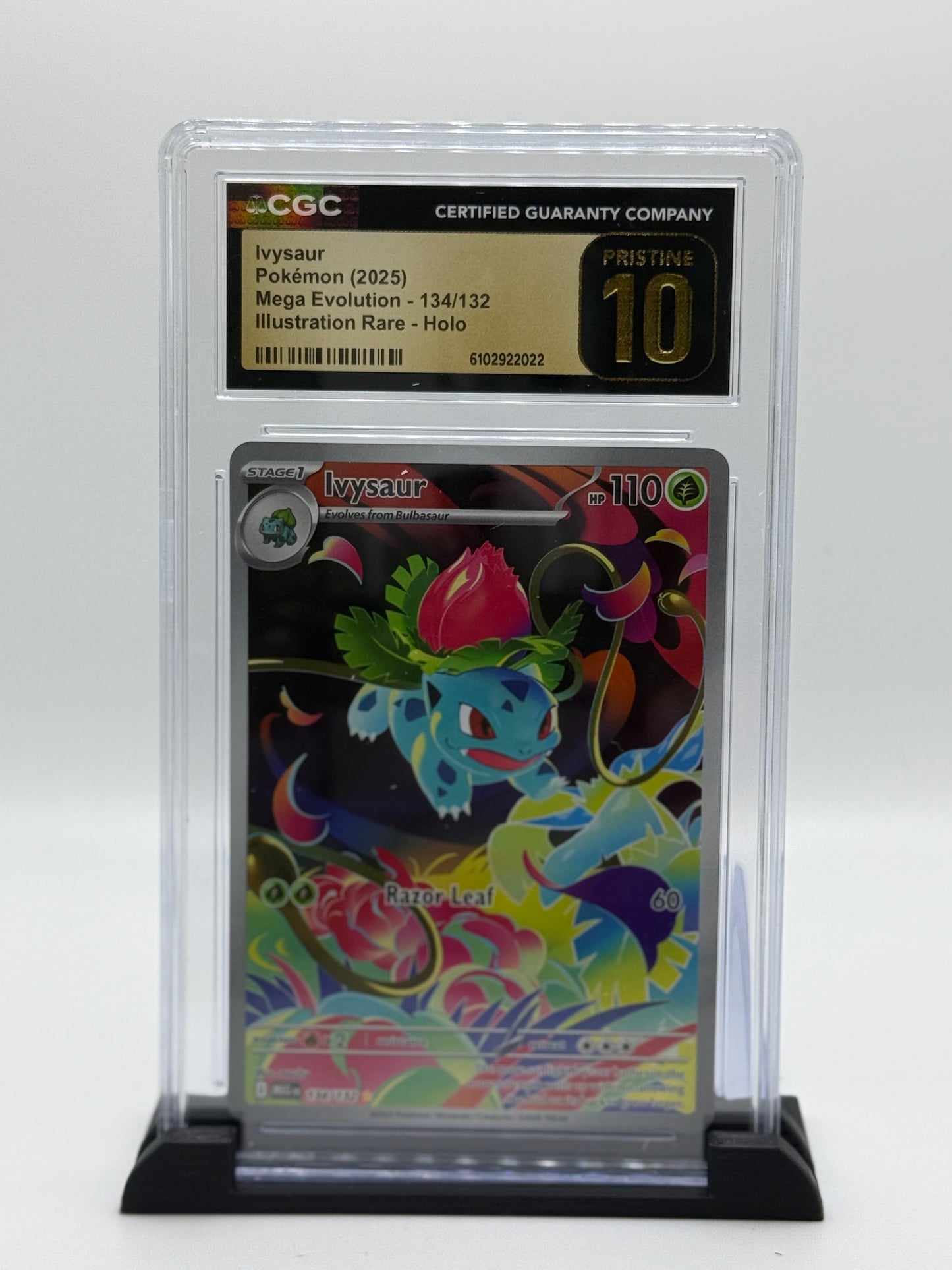 CGC Pristine 10 2025 Pokemon Mega Evolution Illustration Rare Ivysaur #134