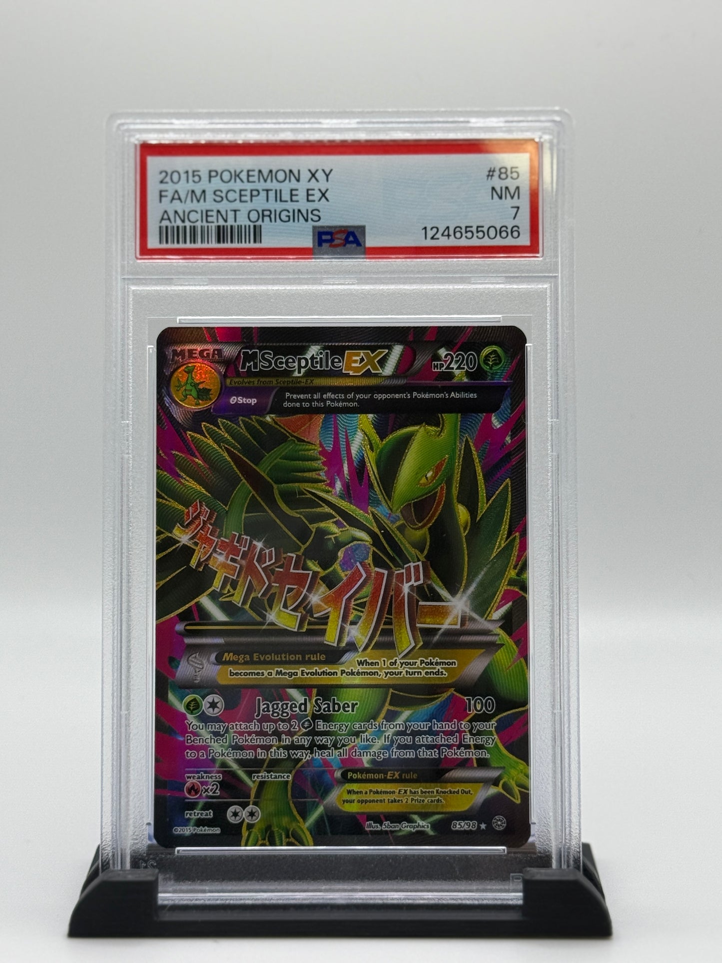 PSA 7 2015 Pokemon XY Ancient Origins M Sceptile Ex #85