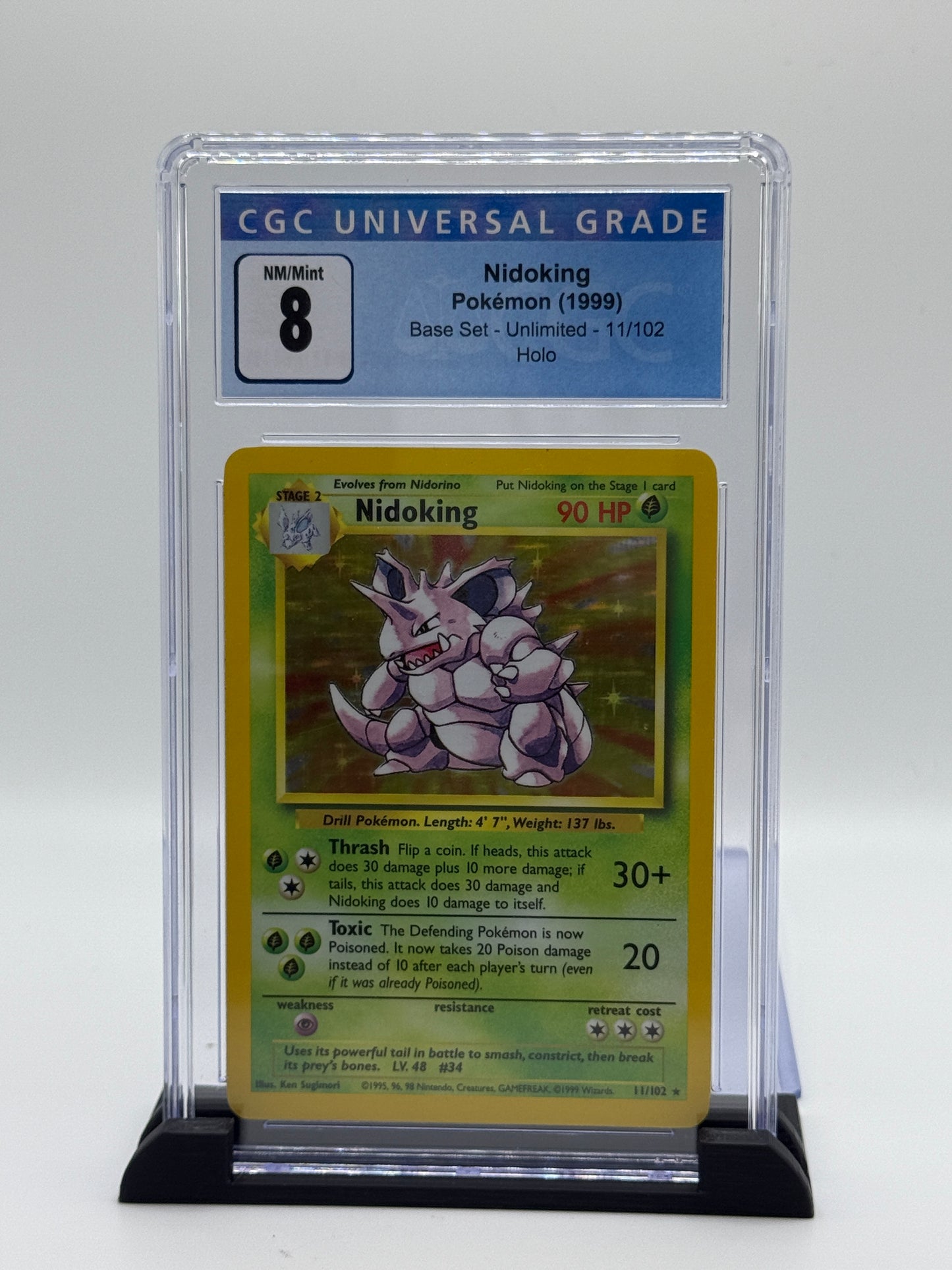 CGC 8 2000 Base Set 2 English Holo Nidoking #11