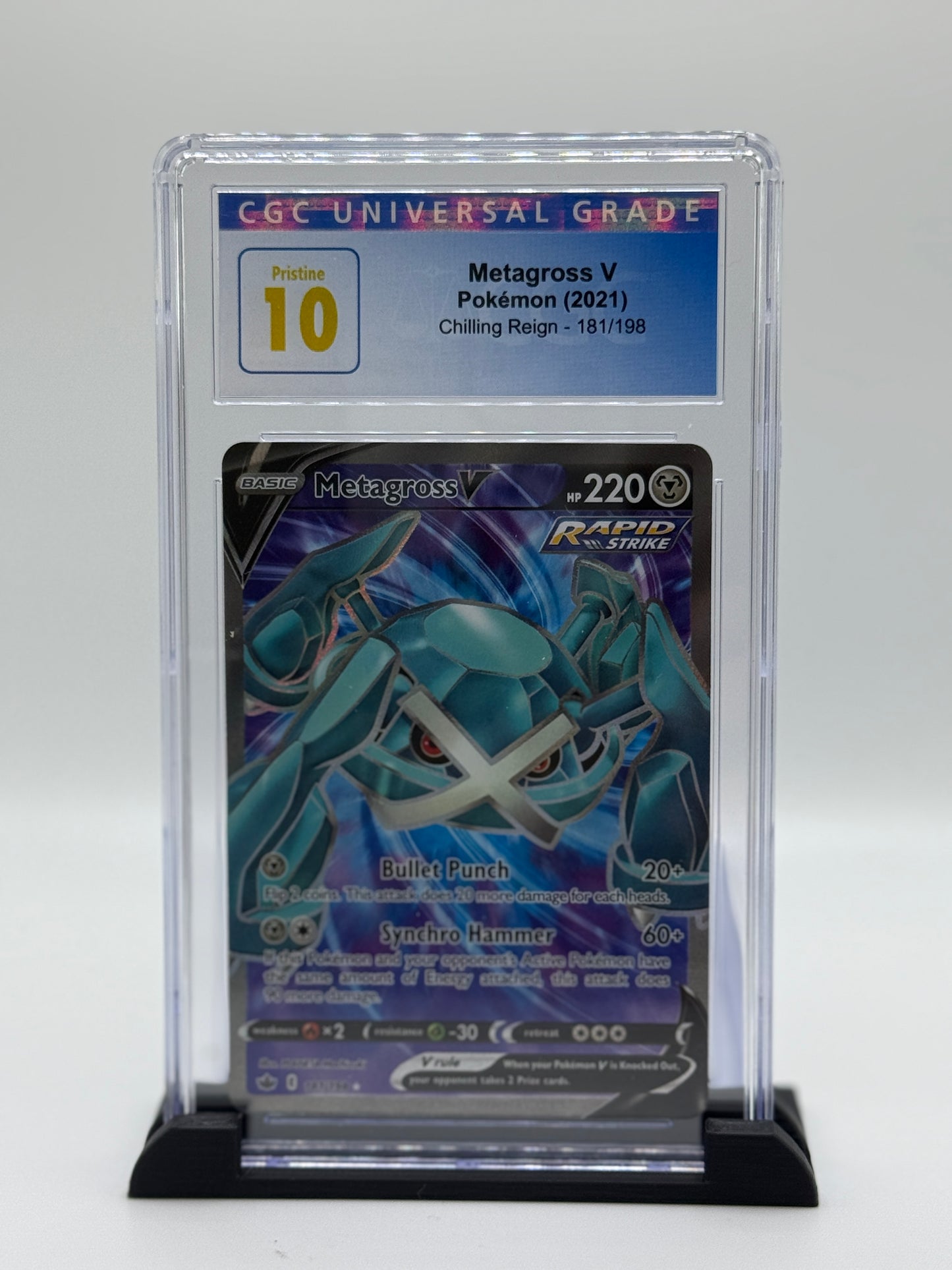 CGC Pristine 10 2021 Chilling Reign English Metagross V #181
