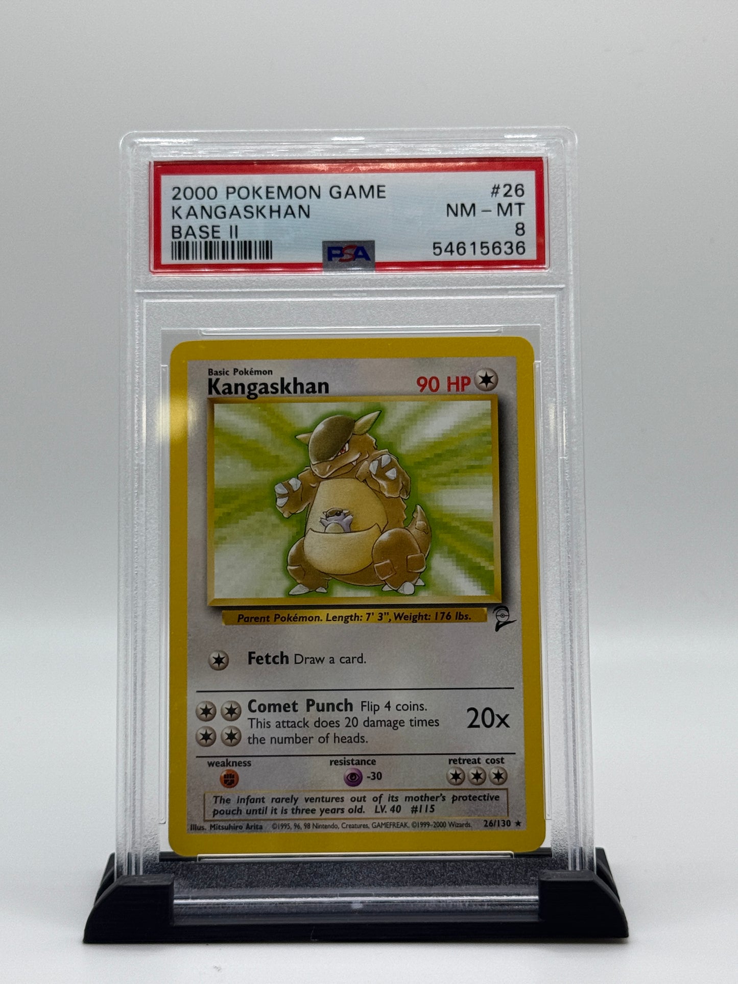 PSA 8 2000 Pokemon Base Set 2 Kangaskhan #26