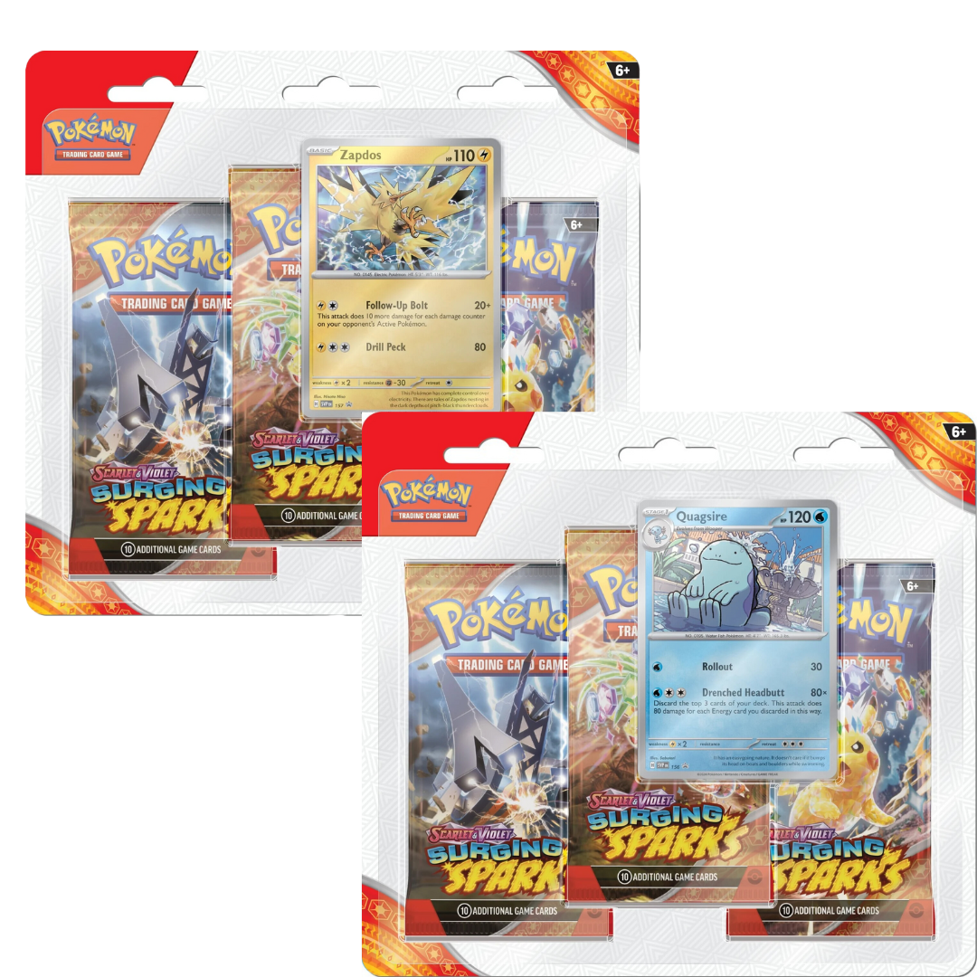 Pokémon Surging Sparks 3 Pack Blister [Set of 2] (Preorder - Ships by 11/08/2024)