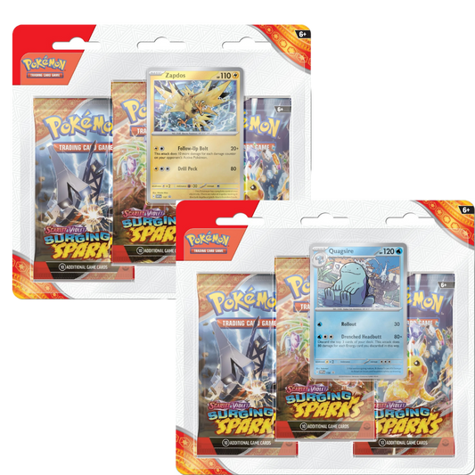 Pokémon Surging Sparks 3 Pack Blister [Set of 2] (Preorder - Ships by 11/08/2024)