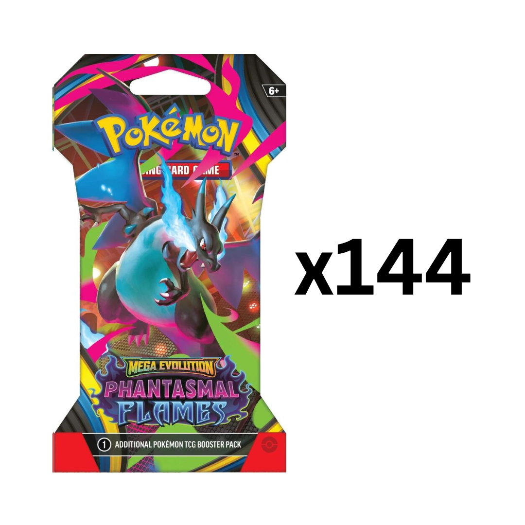 Pokémon Phantasmal Flames Sleeved Booster Pack Case (144 Packs)