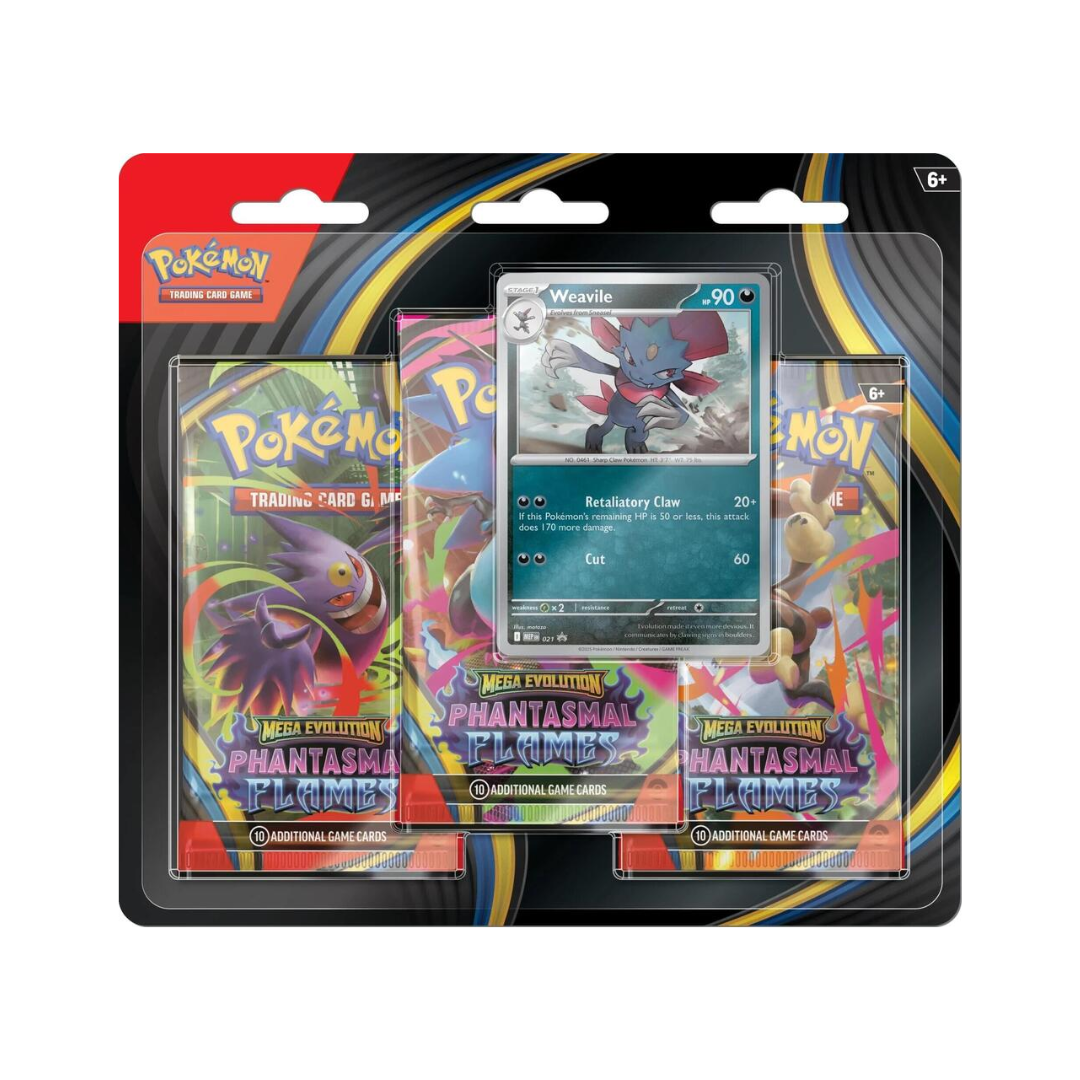 Pokémon Phantasmal Flames 3-Pack Blister (Weavile)